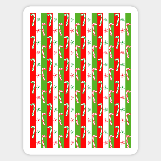 CHRISTMAS Candy Cane Stripes Sticker by SartorisArt1